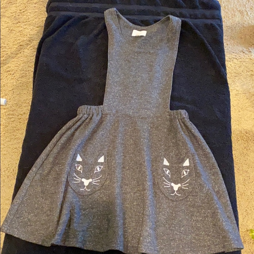 ModCloth Grey Jumper w/ cat pockets